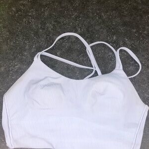 Lilac Lululemon ribbed like a cloud sports bra